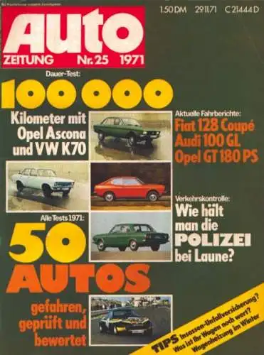 Auto Zeitung 1971 Heft 25