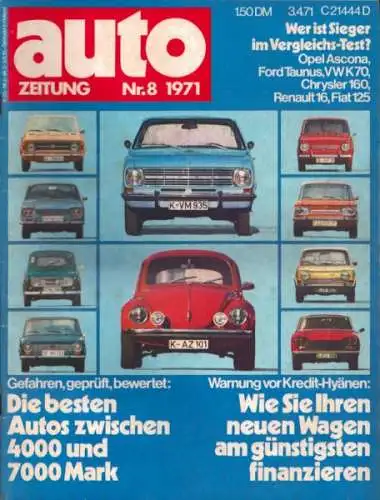 Auto Zeitung 1971 Heft 8