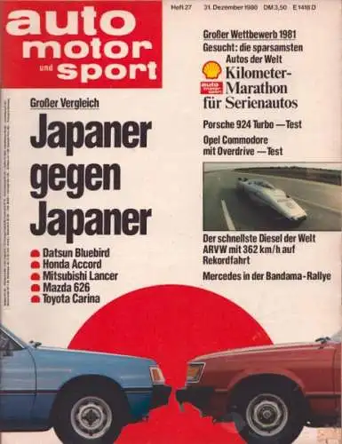 Auto, Motor & Sport 1980 Heft 27