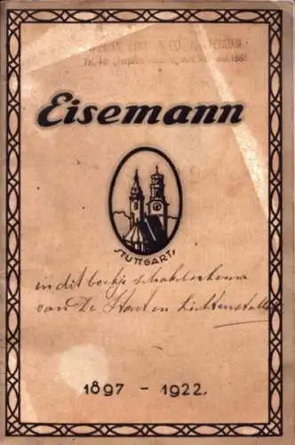 Eisemann 25 jährisches Bestehen 1897-1922