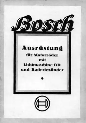 Bosch Ausrüstung für Motorräder mit Lichtmaschine RD 5.1933