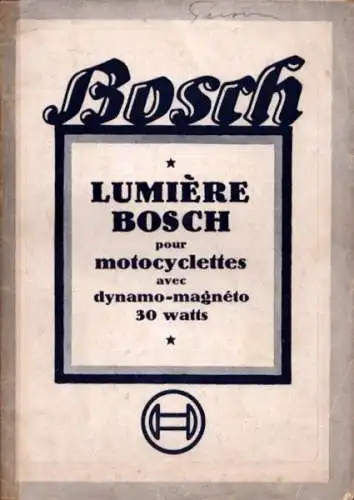 Bosch Licht für Motorräder 1930er Jahre