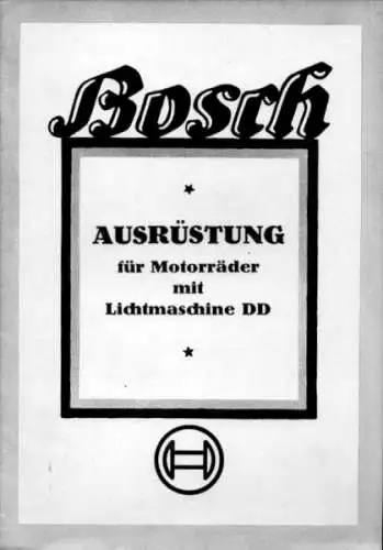 Bosch Ausrüstung für Motorräder mit Lichtmaschine DD 4.1933