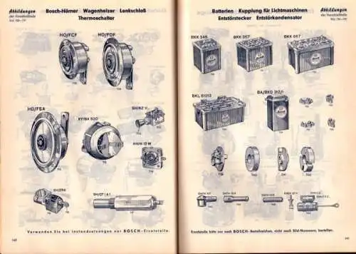 Bosch Ersatzteil Katalog 1952