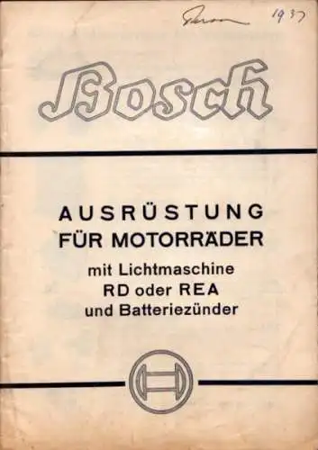 Bosch Ausrüstung für Motorräder 2.1937