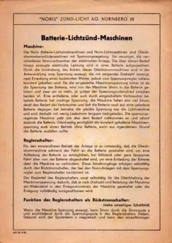 Noris Batterie-Lichtzünd-Maschinen 6.1952