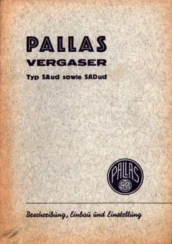 Pallas Vergaser SAud und SADud 10.1934