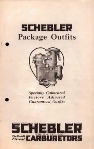 Schebler Vergaser Liste amerikanischer Hersteller 2.1927