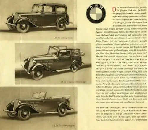 BMW Pkw Programm 5.1934