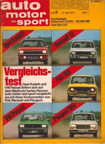 Auto, Motor & Sport 1974 Heft 8