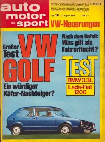 Auto, Motor & Sport 1974 Heft 16