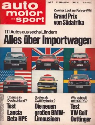 Auto, Motor & Sport 1976 Heft 7