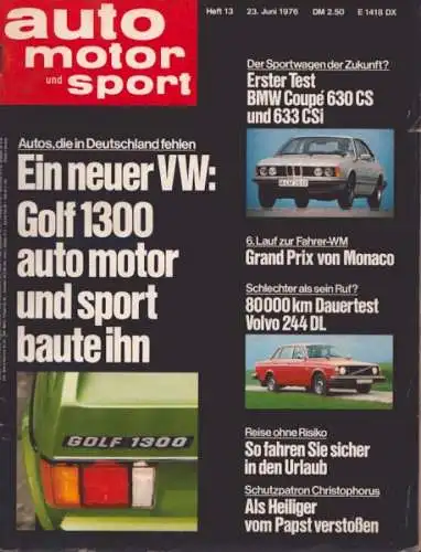 Auto, Motor & Sport 1976 Heft 13