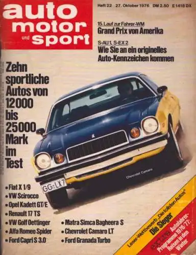 Auto, Motor & Sport 1976 Heft 22