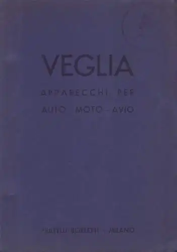 Fratelli Borletti Veglia Apparecchi per Auto Moto Avio 1949