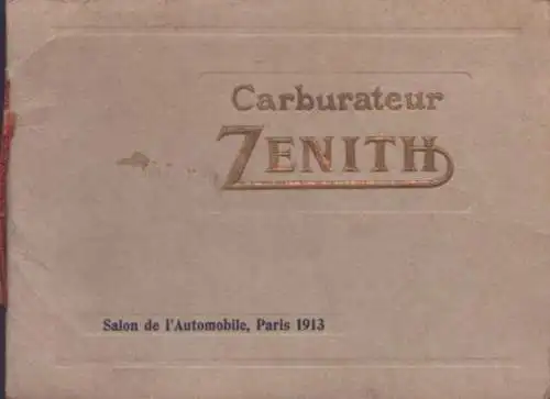 Zenith Carburateur / Vergaser 1913