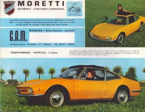 Moretti / Fiat 850 Special Prospekt ca. 1970