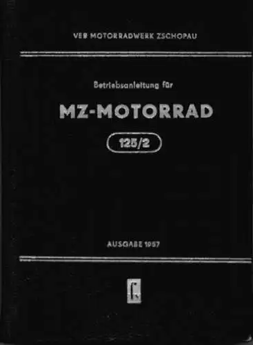 MZ RT 125/2 Bedienungsanleitung 1957