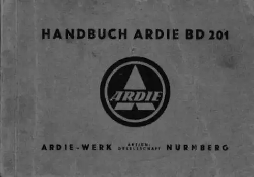 Ardie BD 201 Bedienungsanleitung 1955