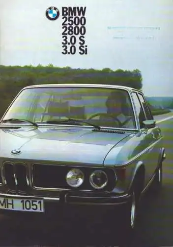 BMW 2500 2800 3.0S 3.0Si Prospekt ca. 1974