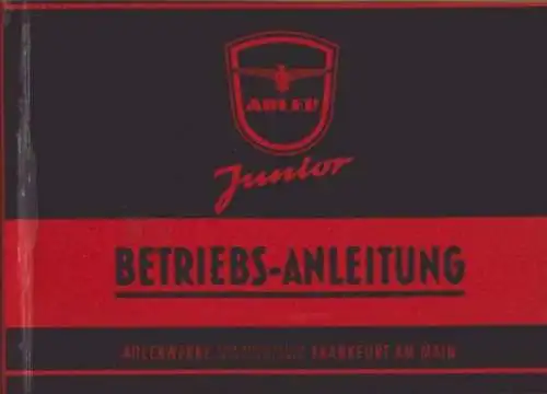 Adler Motorroller Junior Bedienungsanleitung 1955-57