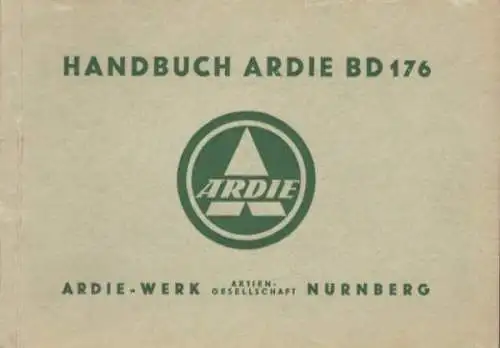 Ardie BD 176 Bedienungsanleitung 3.1955