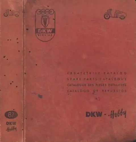 DKW Hobby Roller Ersatzteilliste Nr. 87 12.1954