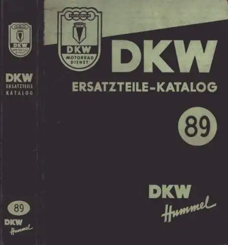 DKW Hummel Ersatzteilliste Nr. 89 10.1956