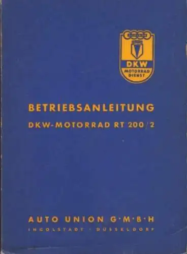DKW RT 200/2 Bedienungsanleitung 1.1955