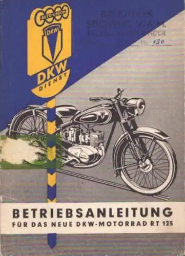 DKW RT 125 Bedienungsanleitung 7.1951