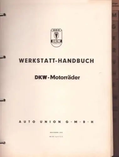 DKW Werkstatt Handbuch RT 175/S 200/S 250/S 10.1956