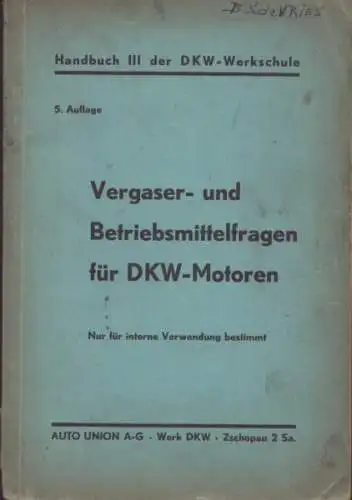 DKW Handbuch III der Werksschule 1934