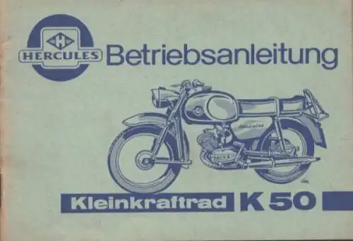 Hercules K 50 Bedienungsanleitung 1960er Jahre
