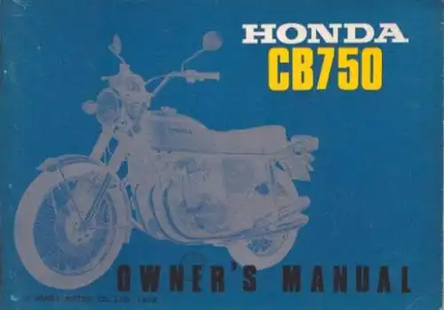 Honda CB 750 Bedienungsanleitung 1972 e