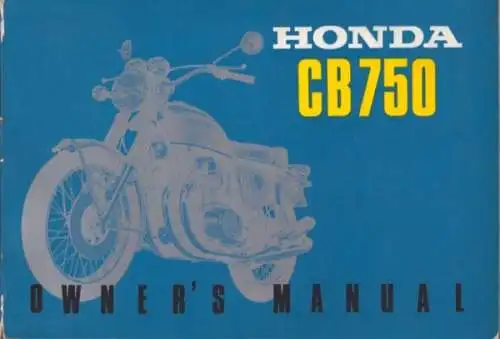 Honda CB 750 Bedienungsanleitung 1969 e