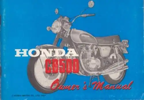 Honda CB 500 Bedienungsanleitung 1971 e