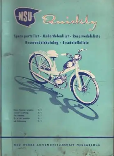 NSU Quickly Ersatzteilliste 6.1956