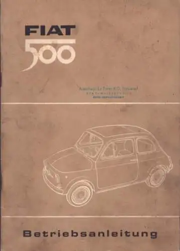 Fiat 500 Typ 110 F Bedienungsanleitung 1965