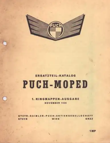 Puch Moped Ersatzteilliste 11.1956