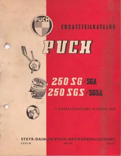 Puch 250 SG SGA SGS SGSA Ersatzteilliste 12.1959
