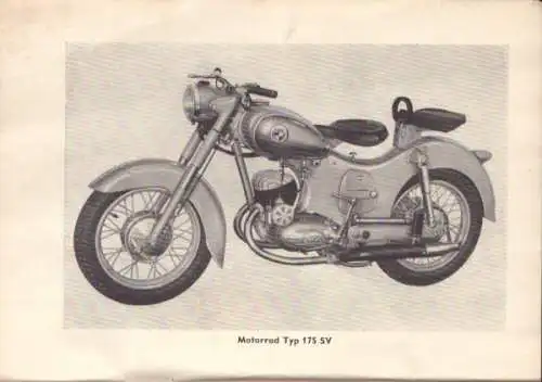 Puch Typ 125 SV SVS / 175 SV SVS Ersatzteilliste 3.1954
