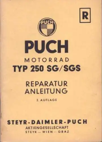 Puch 250 SG SGS Reparaturanleitung 8.1955