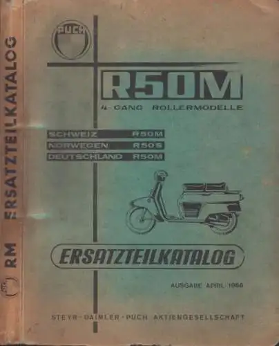 Puch R 50 M Ersatzteilliste 4.1966