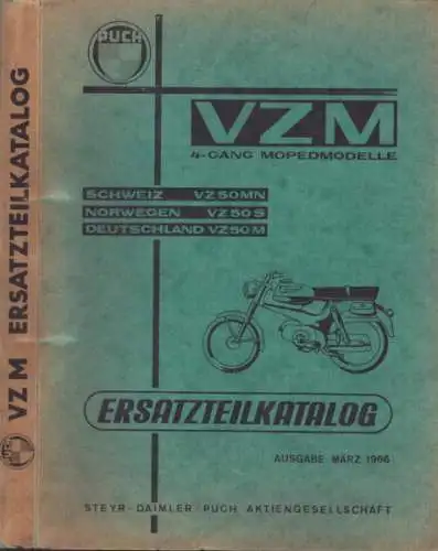 Puch VZ Moped Ersatzteilliste 3.1966