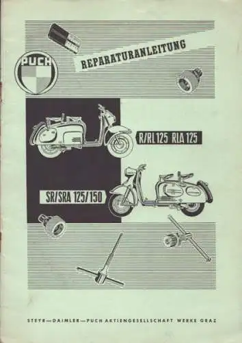 Puch R RL 125 / SR SRA 125 150 Reparaturanleitung 12.1958