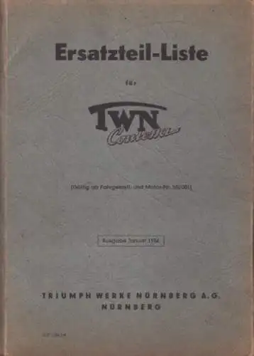 Triumph Contessa Ersatzteilliste 1.1956