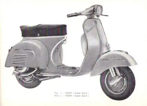 Vespa 180 ccm Super Sport Bedienungsanleitung ca. 1967