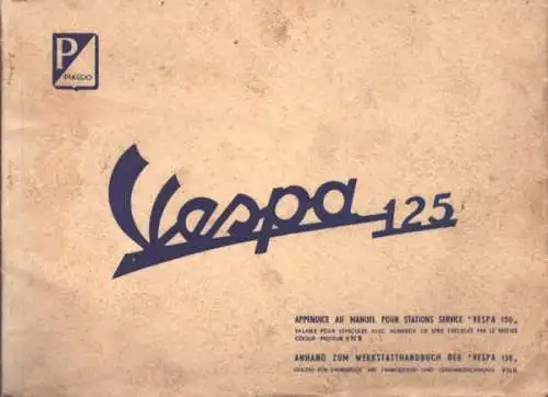 Vespa 125 ccm Reparaturanleitung 1955