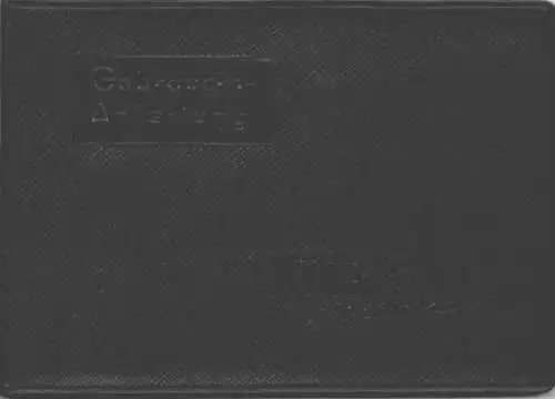 Victoria Nicky Bedienungsanleitung 2.1955