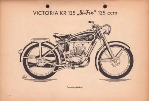 Victoria KR 125 Bi-Fix Ersatzteilliste 1956